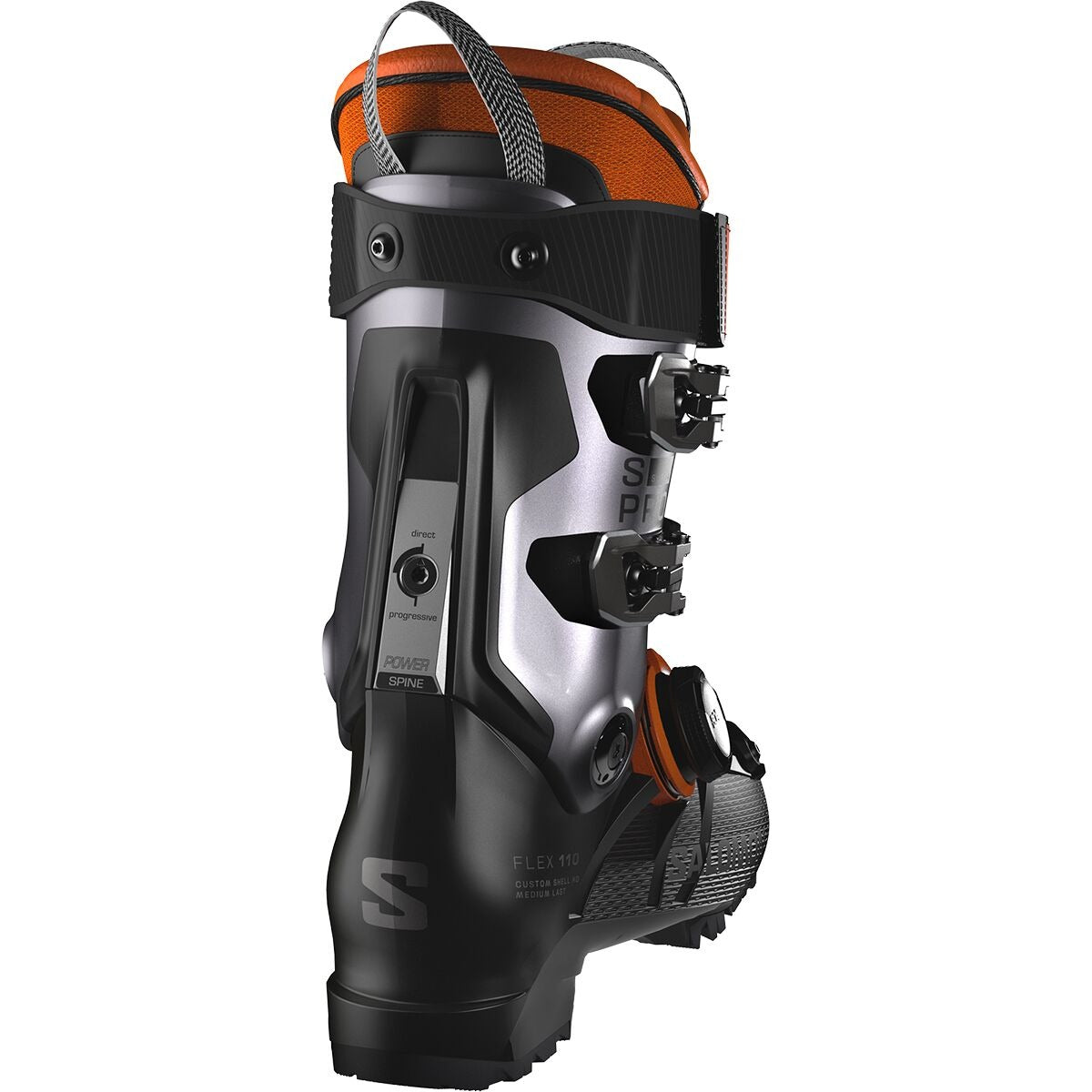 Salomon S/Pro Supra BOA 110 Boot - 2026 | Black/Beluga Met./Orange Tiger