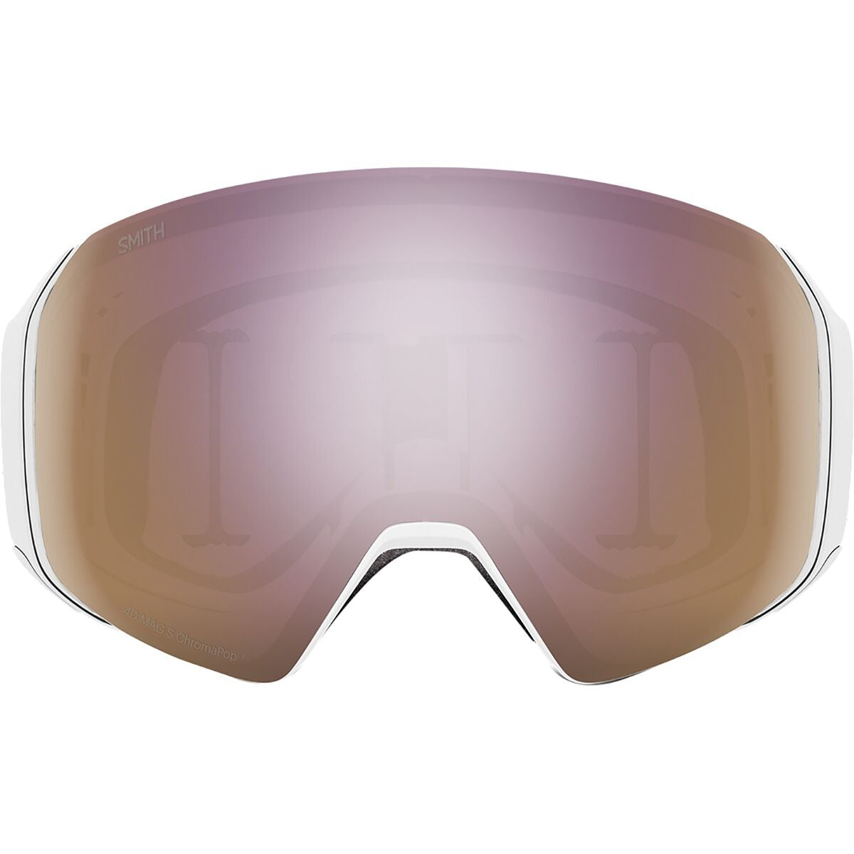 Smith 4D MAG S Goggles | White Chunky Knit/ChromaPop Everyday Rose Gold
