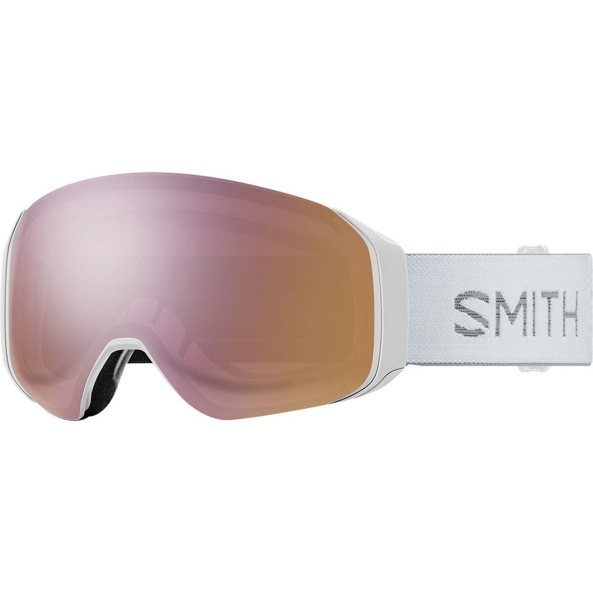 Smith 4D MAG S Goggles | White Chunky Knit/ChromaPop Everyday Rose Gold