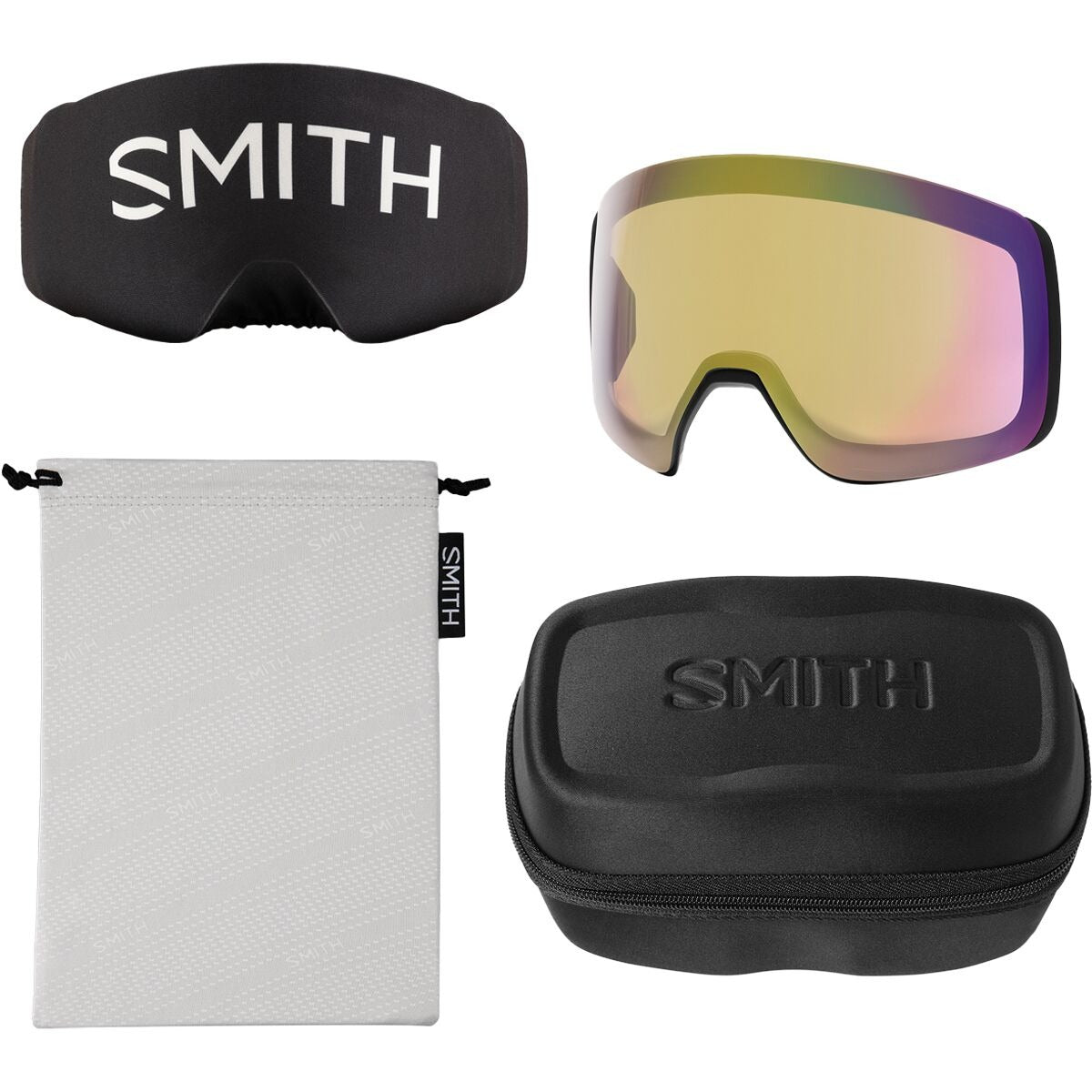 Smith 4D MAG XL ChromaPop Goggles | Black/ChromaPop Sun Red Mirror