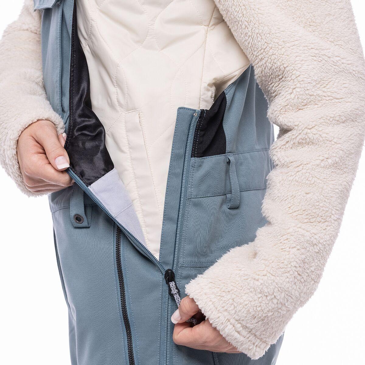 686 Black Magic Insulated Bib Pant - Women's | Dusty Mauve Geo Jacquard