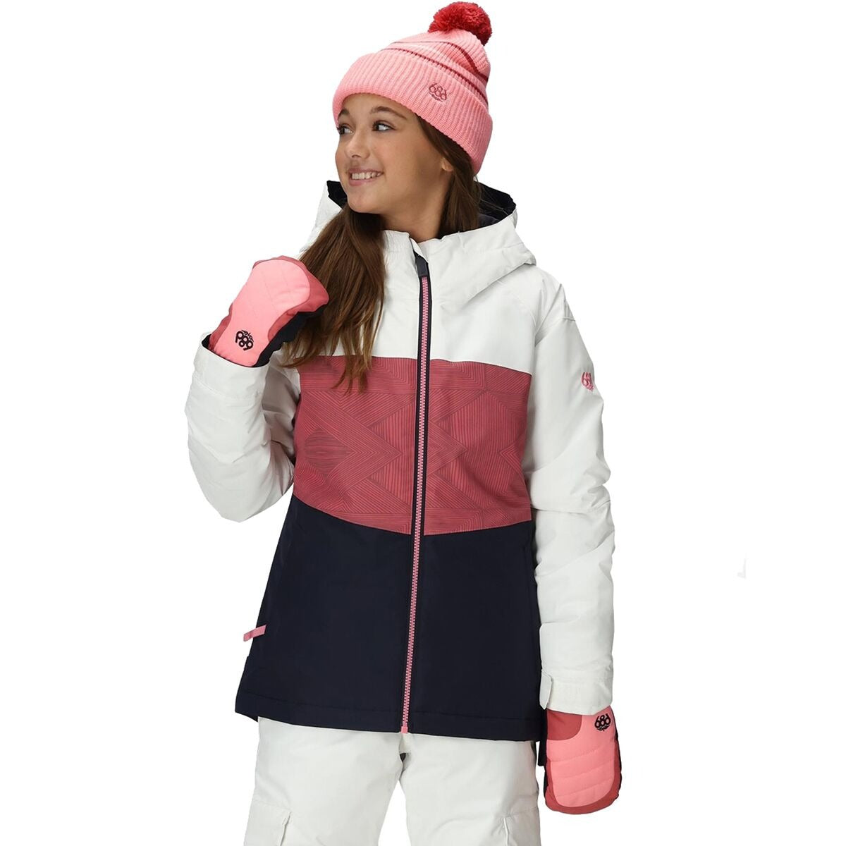 686 Athena Insulated Jacket - Girls' | Rosewood Colorblock