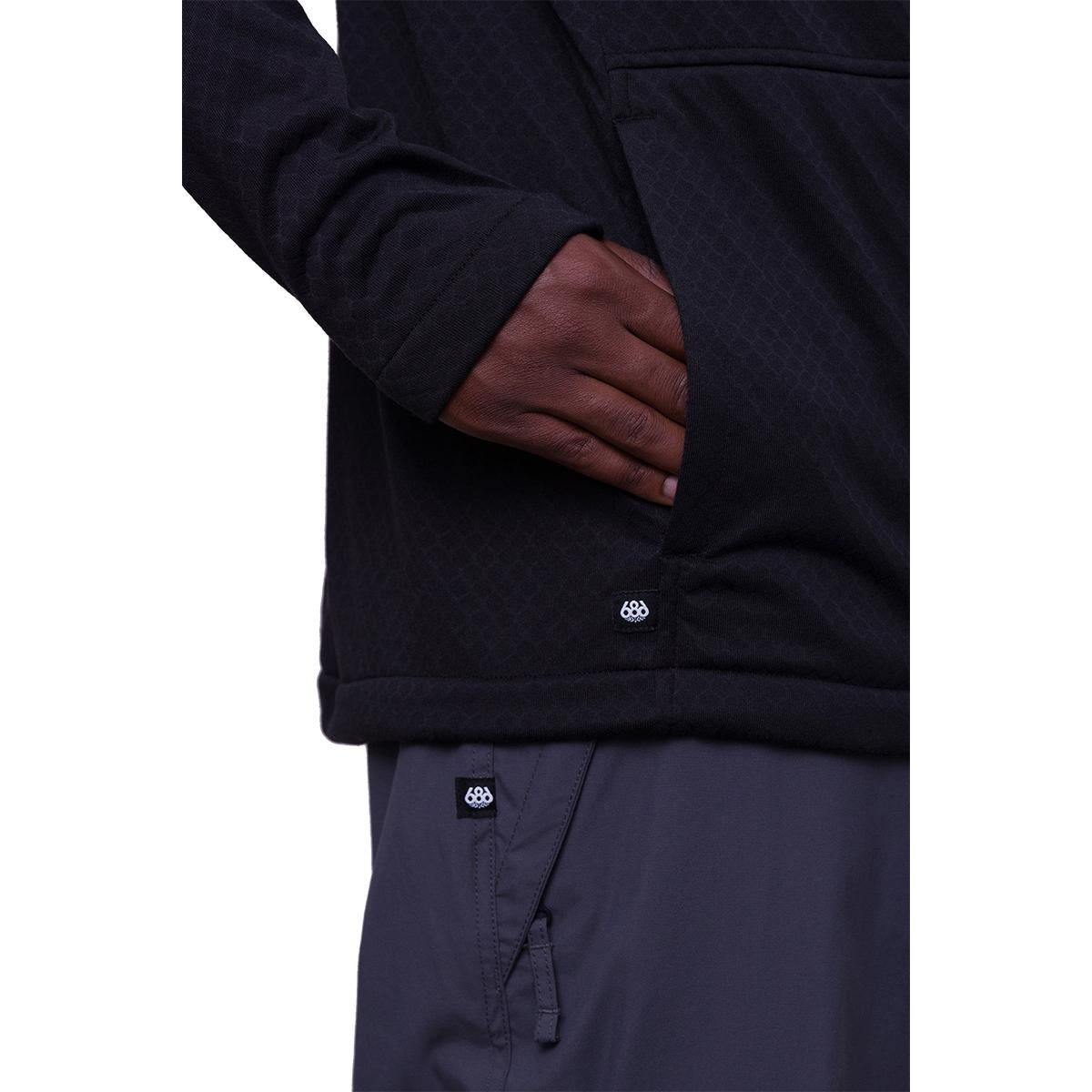 686 Mission Grid Fleece Hoodie - Men's | Black