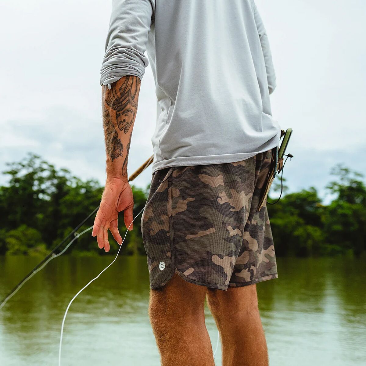 Free Fly Reverb Short - Men's | Woodland Camo Print