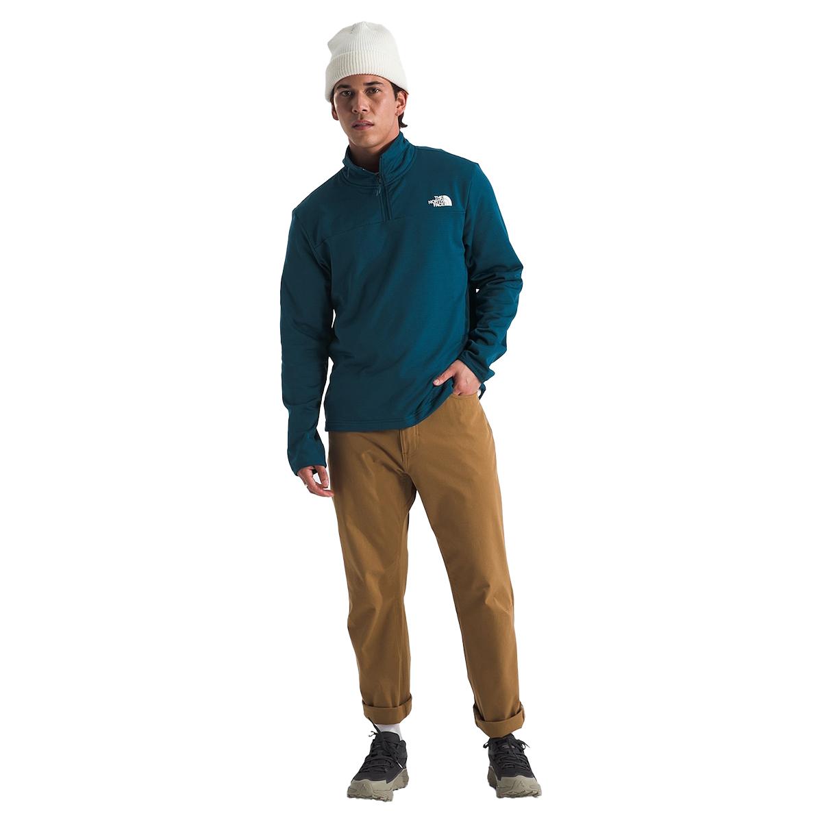 The North Face Cedar Trail Grid 1/4 Zip Fleece - Men's | Midnight Petrol