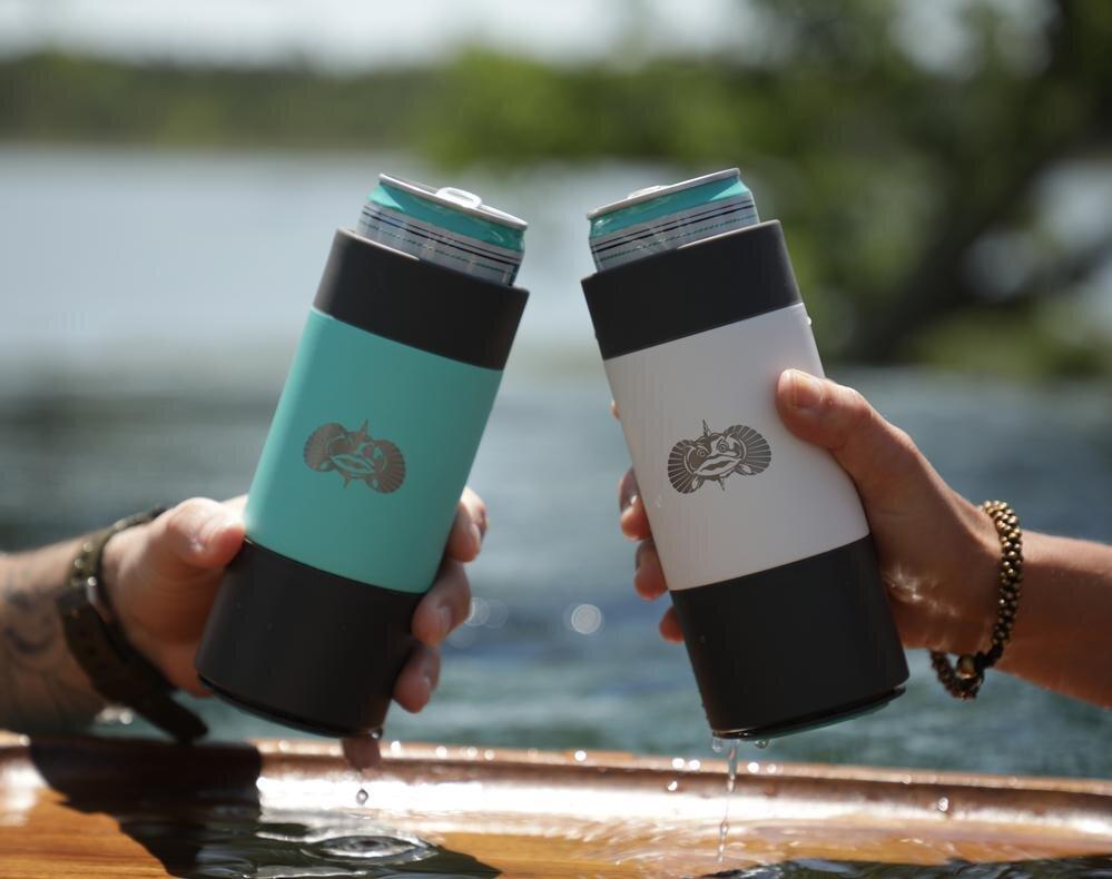Toadfish NonTipping Slim Can Cooler | Teal