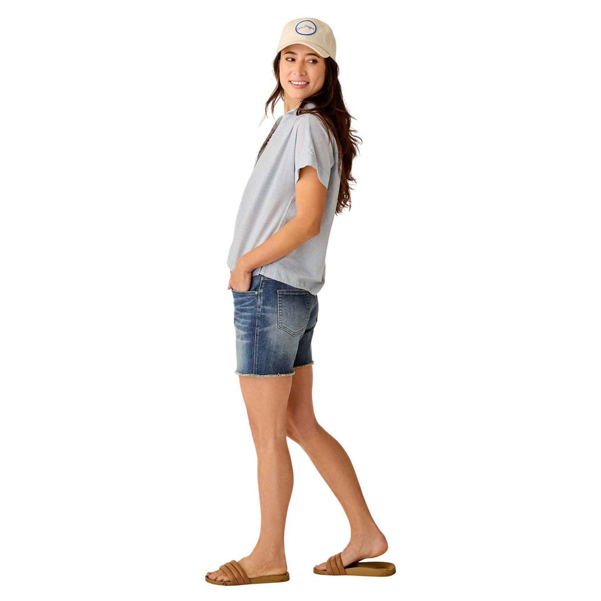 Carve Designs Elliott Voile Top - Women's | Captain Pinstripe