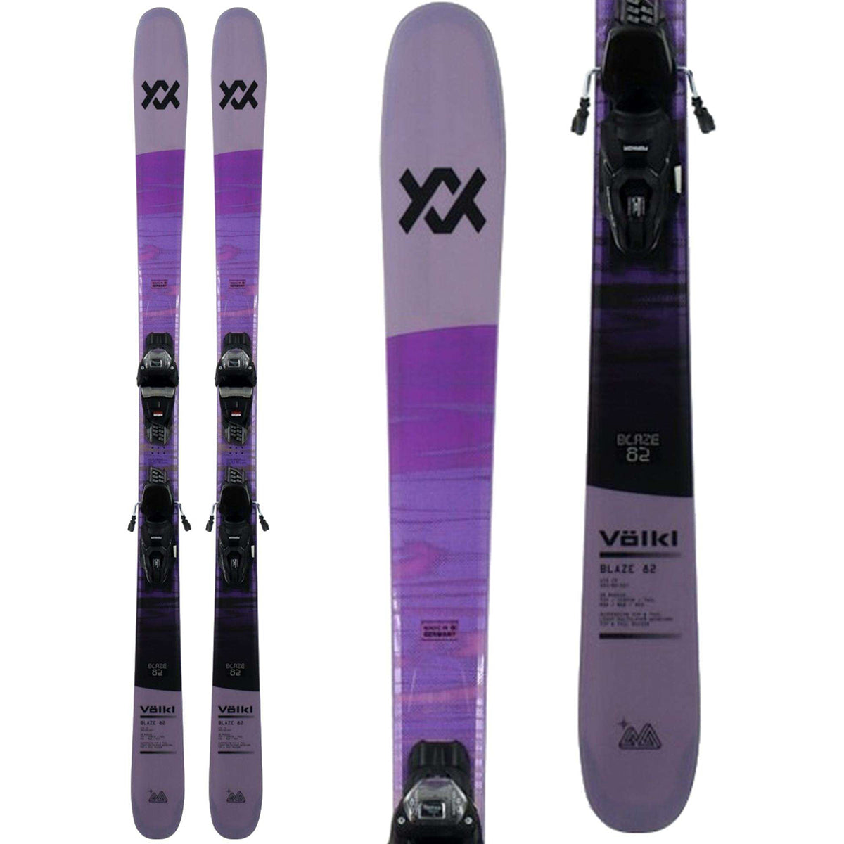 Volkl Blaze 82 Ski with vMotion 10 Binding - Women's | Purple