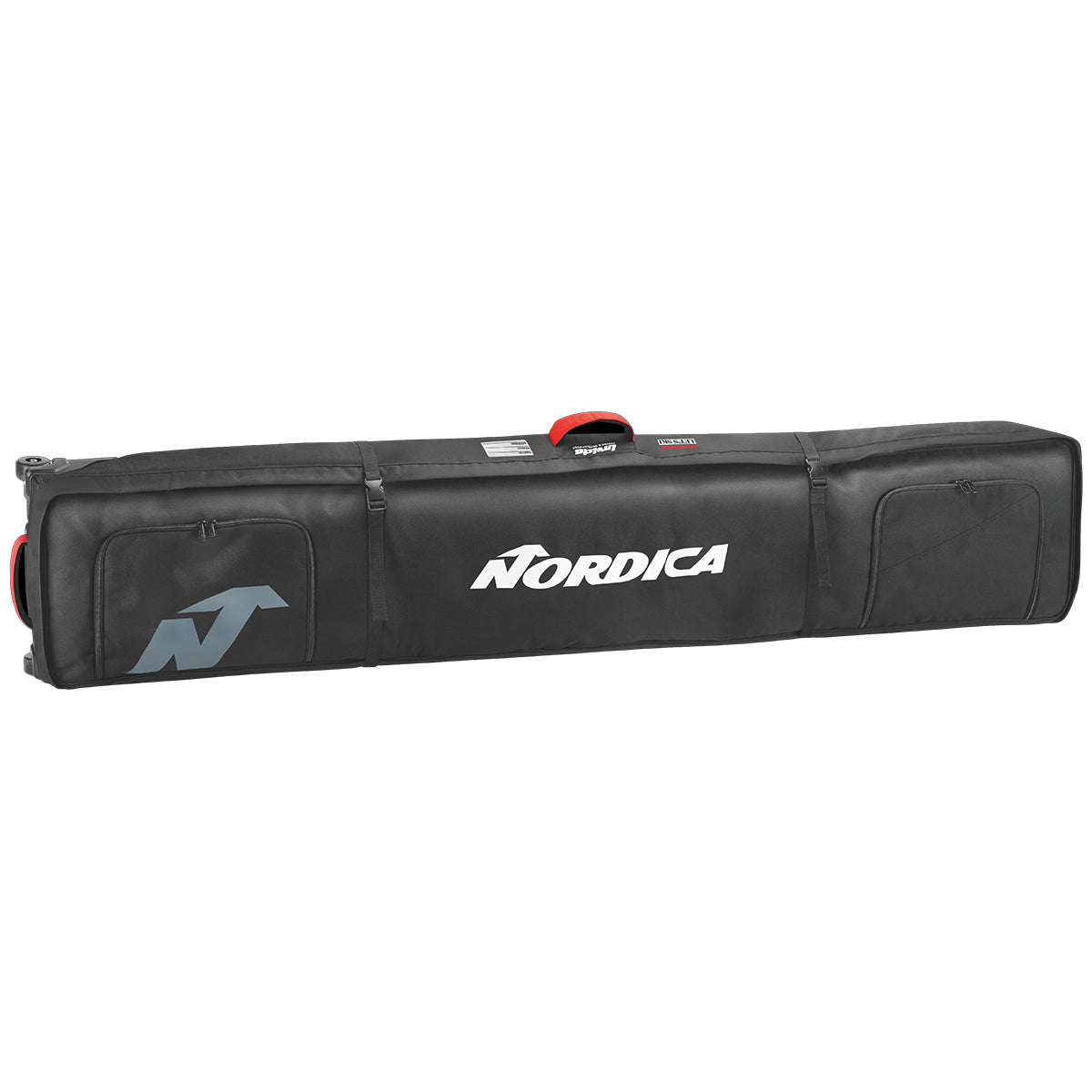Nordica Double Roller Ski Bag | Black/White/Red