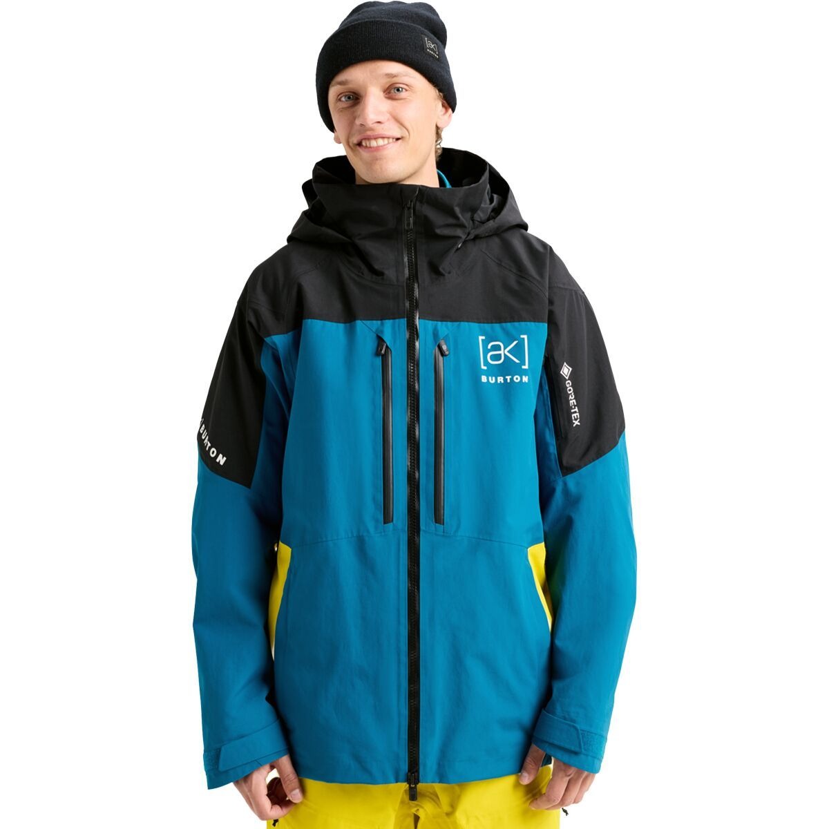 Burton AK GORETEX Swash Jacket - Men's  | True Black/Blue Teal/Atomic Yellow