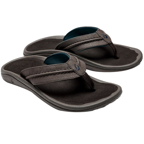 Olukai Hokua Flip Flop - Men's | Dark Wood/Dark Wood