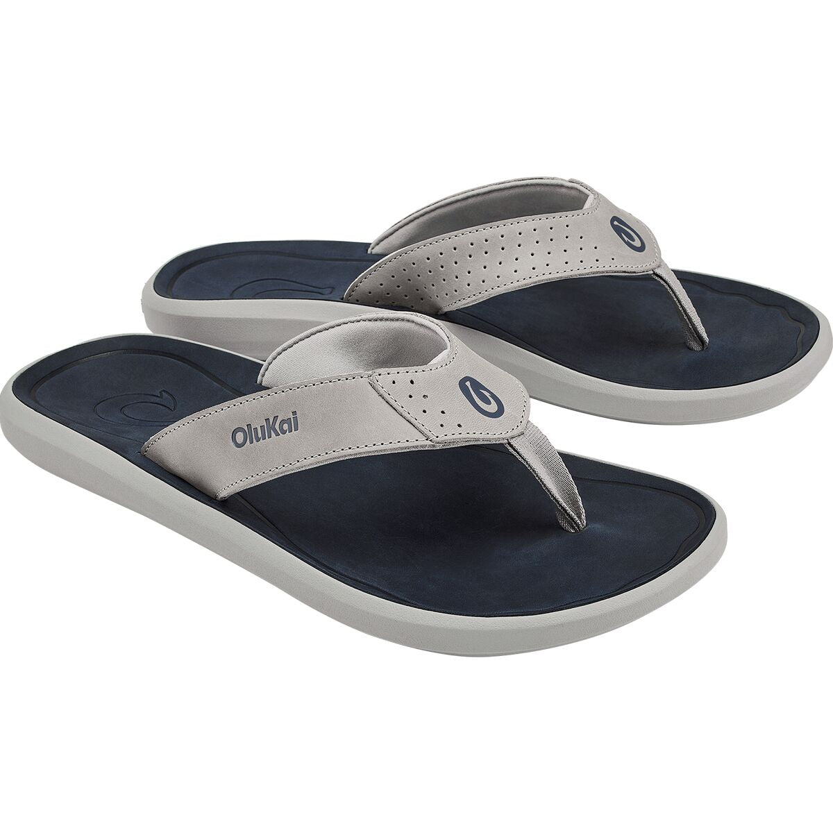 Olukai Pili Flip Flop - Men's | Ash/Mood Indigo