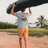 Howler Brothers Cotton T-Shirt - Men's  | Chatty Bird/Dusty Blue