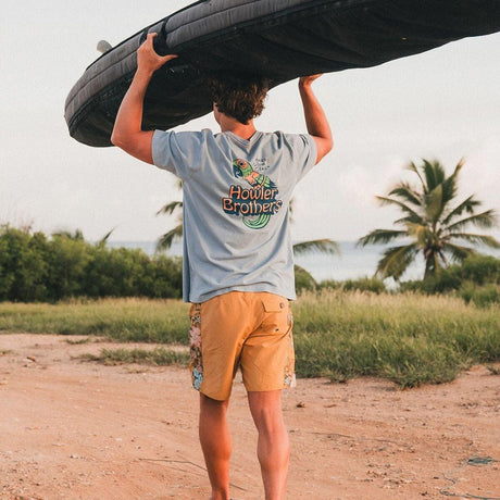 Howler Brothers Cotton T-Shirt - Men's  | Chatty Bird/Dusty Blue