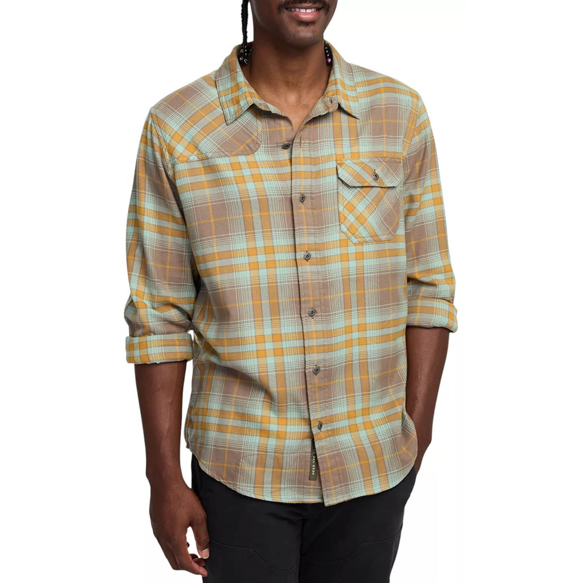 Howler Brothers Harkers Flannel Shirt - Men's | Kempton Plaid : Taupe