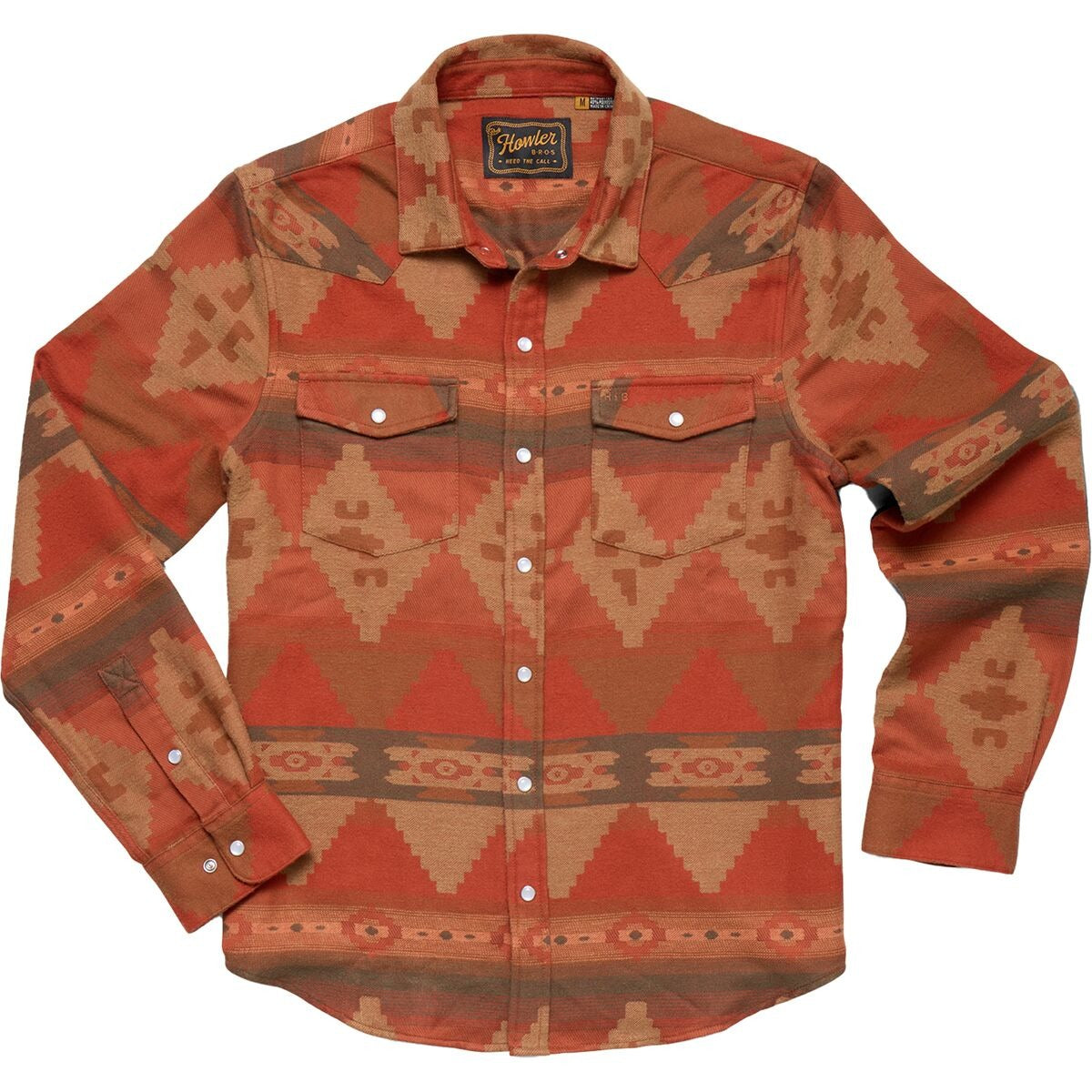 Howler Brothers Sheridan Flannel Shirt - Men's | Mitla Motifs-Terracotta