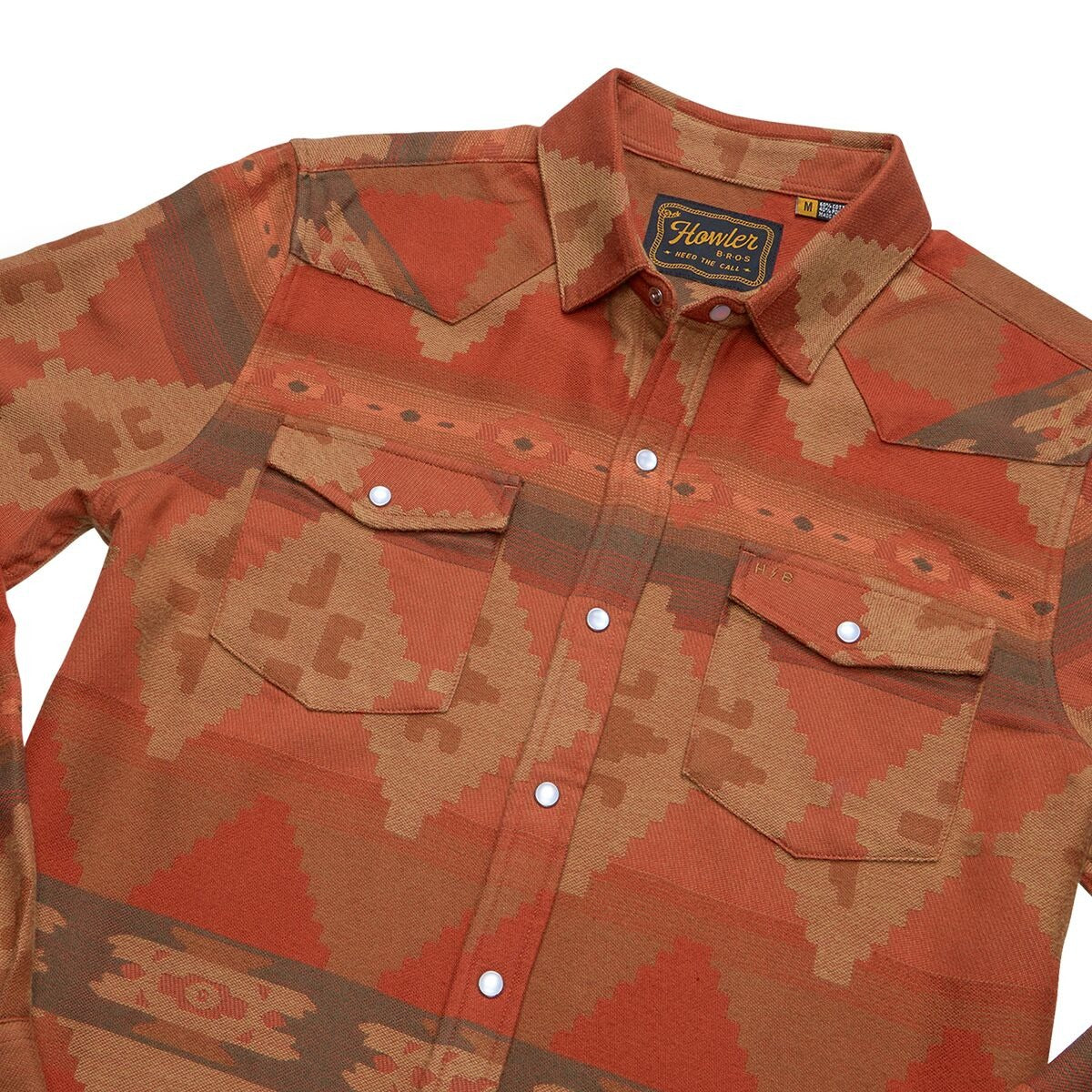 Howler Brothers Sheridan Flannel Shirt - Men's | Mitla Motifs-Terracotta