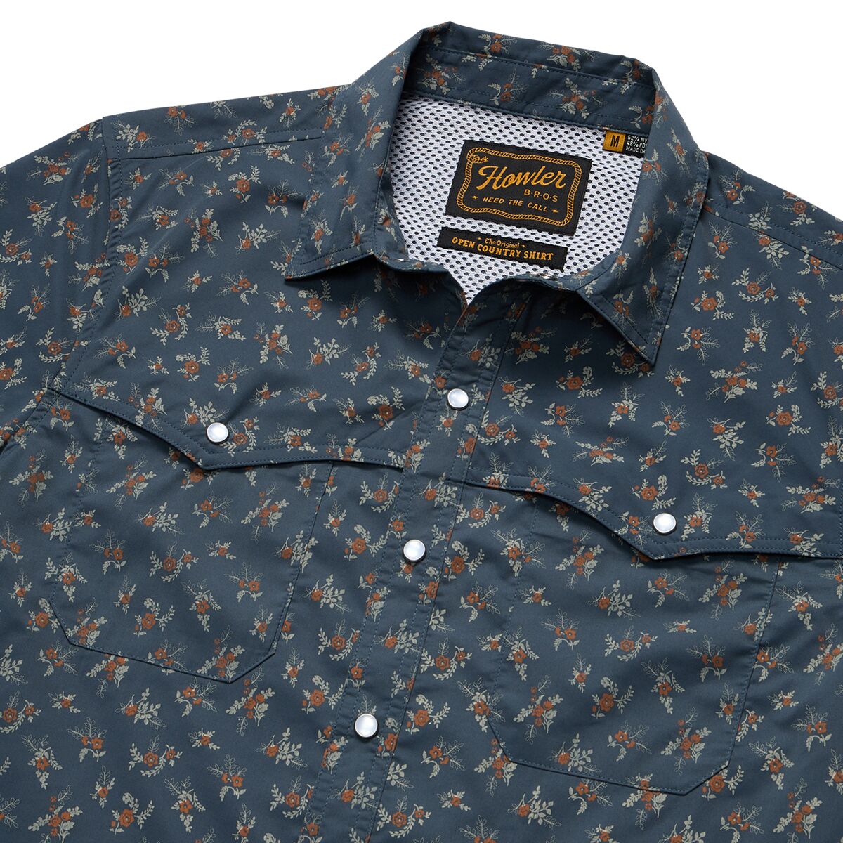 Howler Brothers Open Country Tech Shirt - Men's | Rancher Floral/Dark Slate