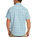 Howler Brothers Open Country Tech Shirt - Men's | Coopers Plaid: Sterling Blue