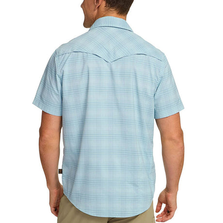 Howler Brothers Open Country Tech Shirt - Men's | Coopers Plaid: Sterling Blue