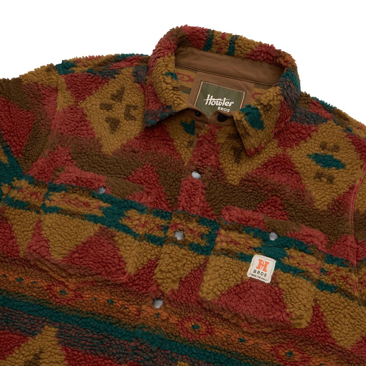 Howler Brothers Allegheny Fleece Overshirt - Men's | Mitla Motifs-Brick