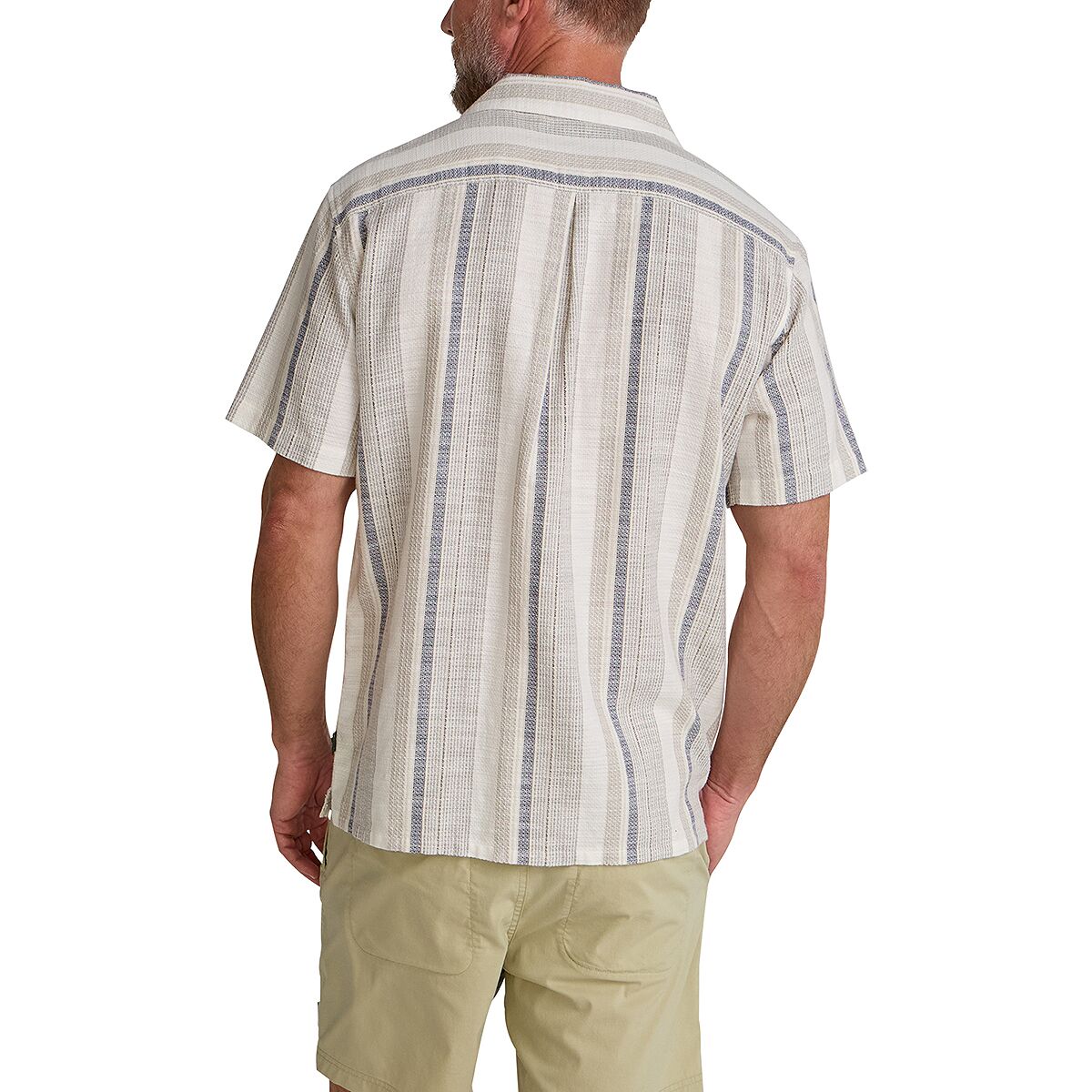 Howler Brothers Shores Club Shirt - Men's | Old Bill Stripe/Limestone