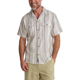 Howler Brothers Shores Club Shirt - Men's | Old Bill Stripe/Limestone