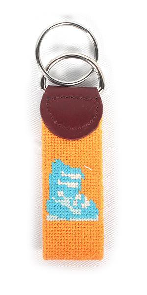 Cirque Needlepoint Keychain  | Ski Boot