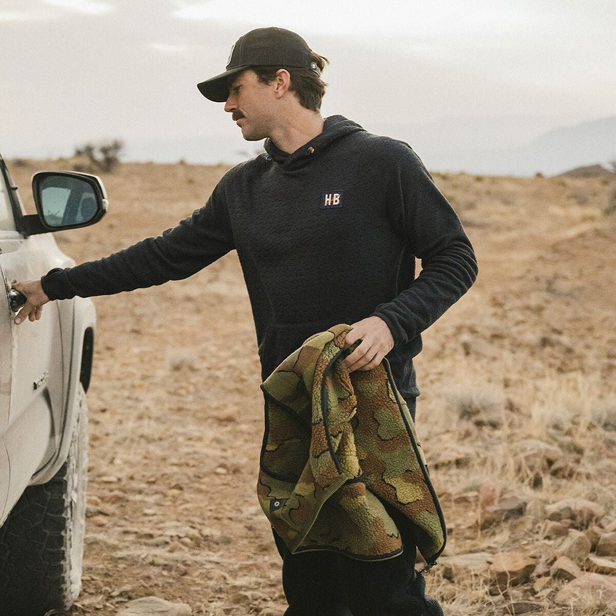 Howler Brothers Palo Duro Fleece Hoodie - Men's | Mountain Grid-Antique Black