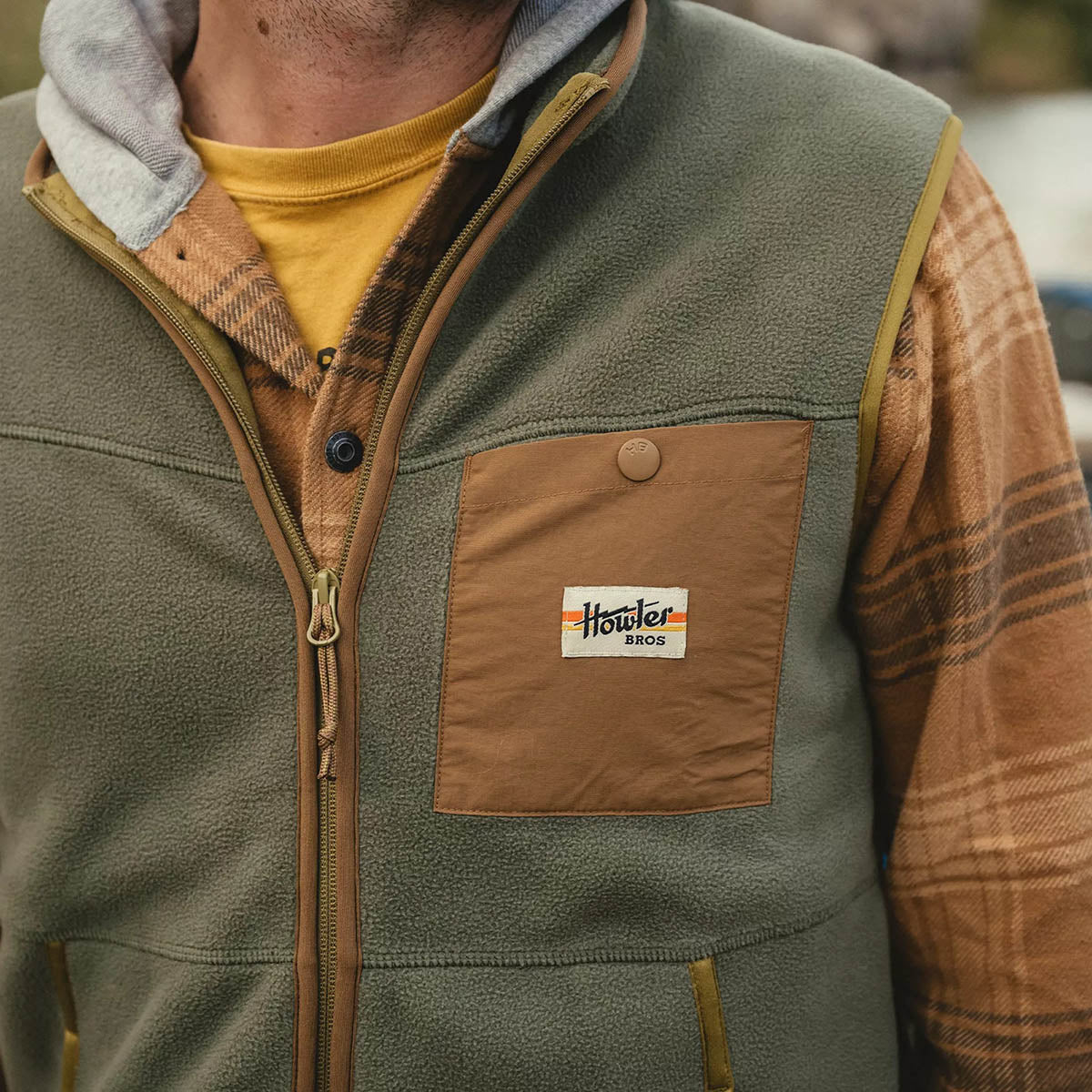 Howler Brothers Free Range Fleece Vest - Men's | Oregano
