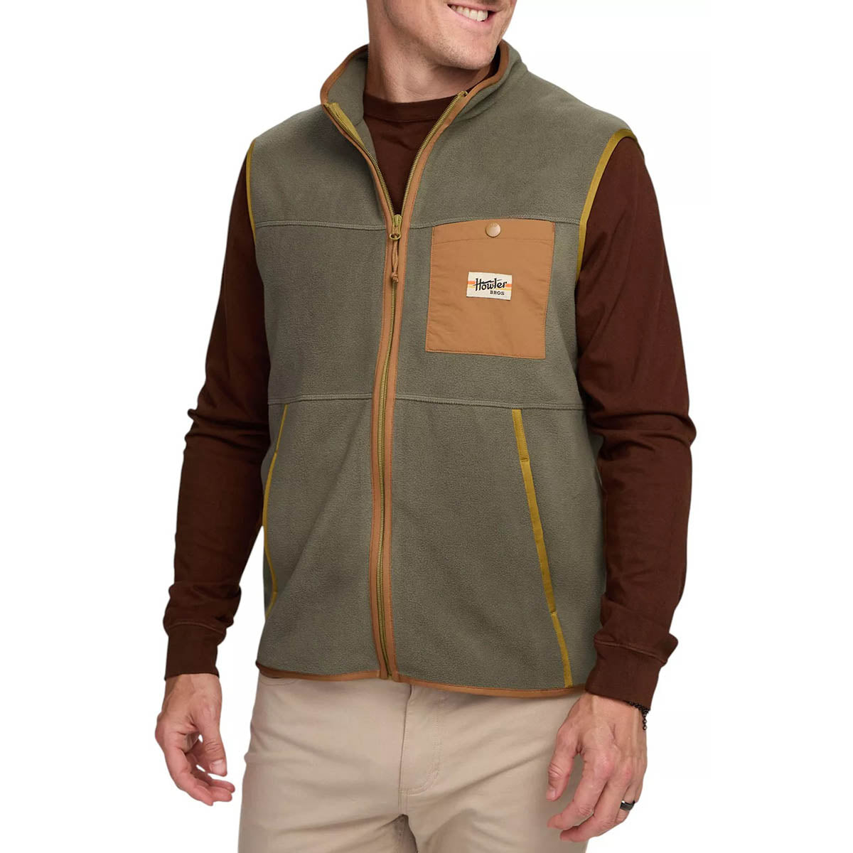 Howler Brothers Free Range Fleece Vest - Men's | Oregano