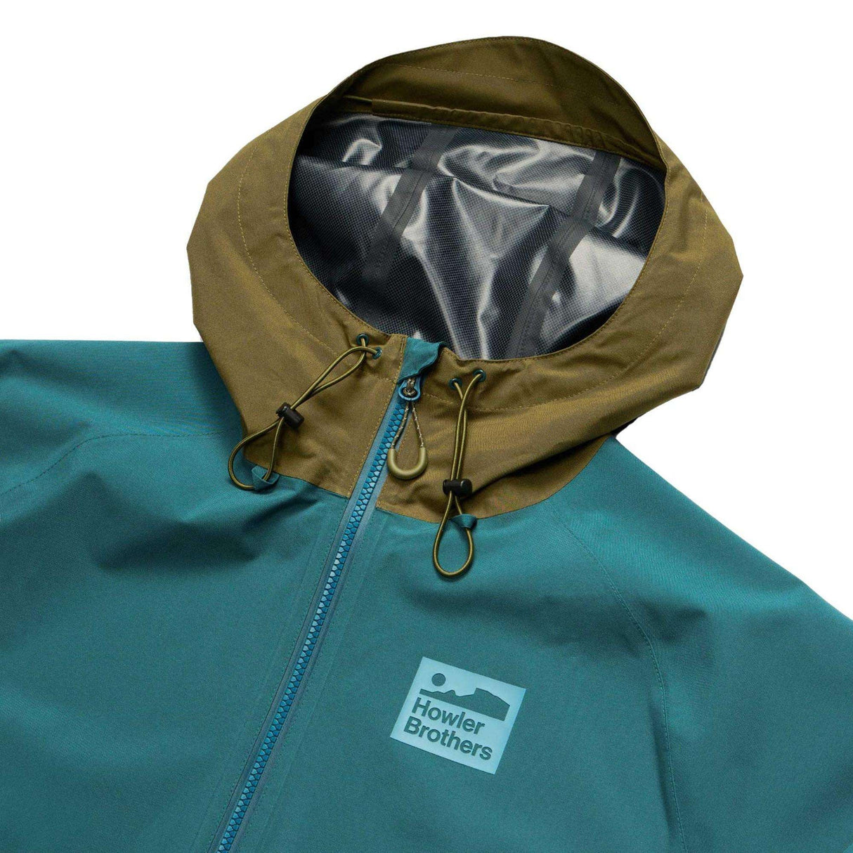 Howler Brothers Storm Splitter Rain Shell Jacket - Men's | Dark Teal/Dark Olive