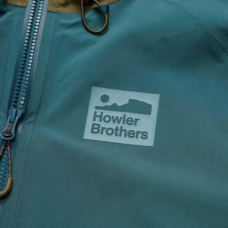 Howler Brothers Storm Splitter Rain Shell Jacket - Men's | Dark Teal/Dark Olive