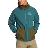 Howler Brothers Storm Splitter Rain Shell Jacket - Men's | Dark Teal/Dark Olive