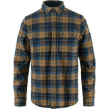 Fjallraven Singi Heavy Regular Fit Flannel Shirt - Men's  | Dark Navy/Buckwheat Brown