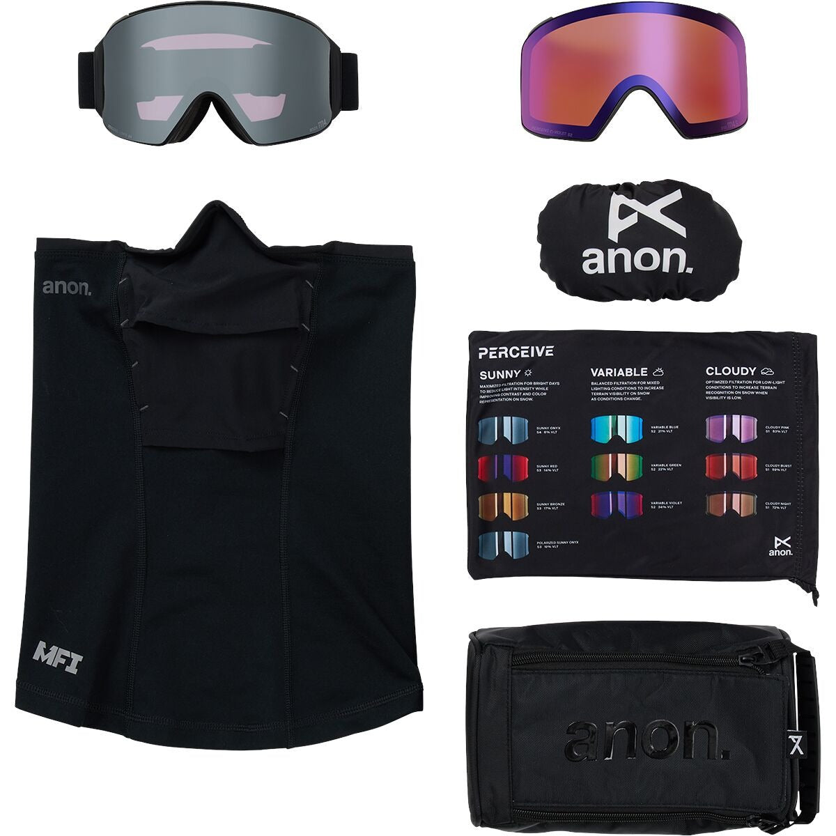 Anon M4 Cylindrical MFI Goggles  | Smoke/ Perceive Sunny Onyx