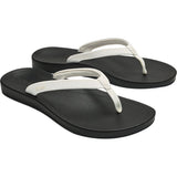 Olukai Uiki Flip Flop - Women's | Bright White/Lava Rock
