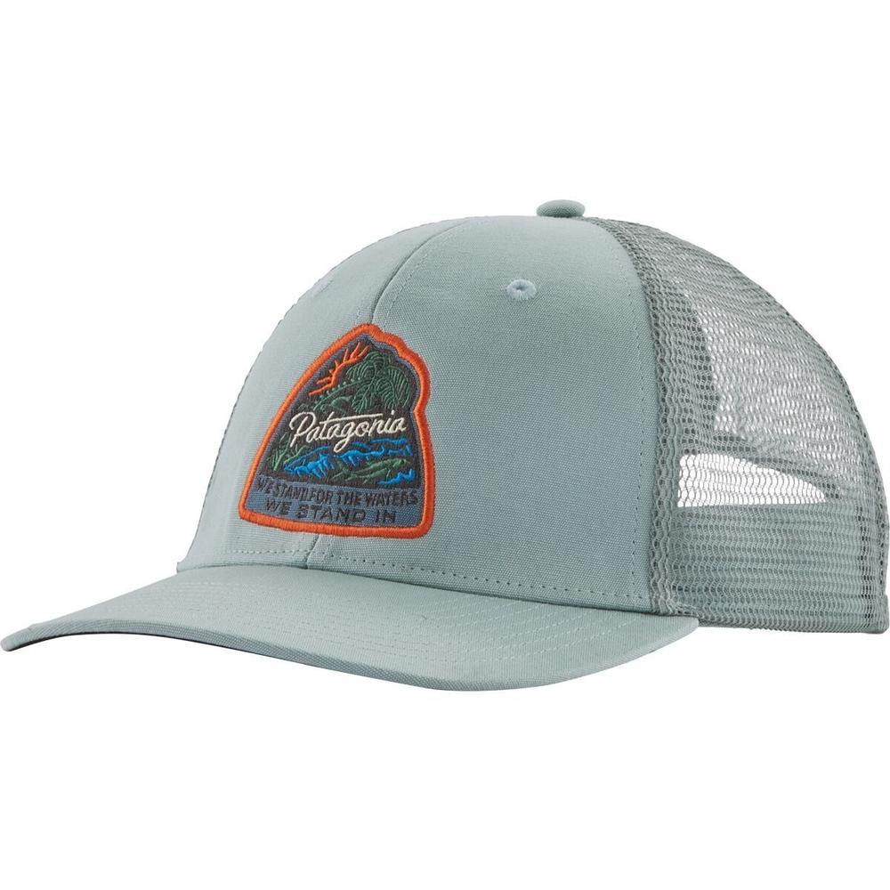 Patagonia Take a Stand Trucker Hat  | Bayou Badge: Thermal Blue