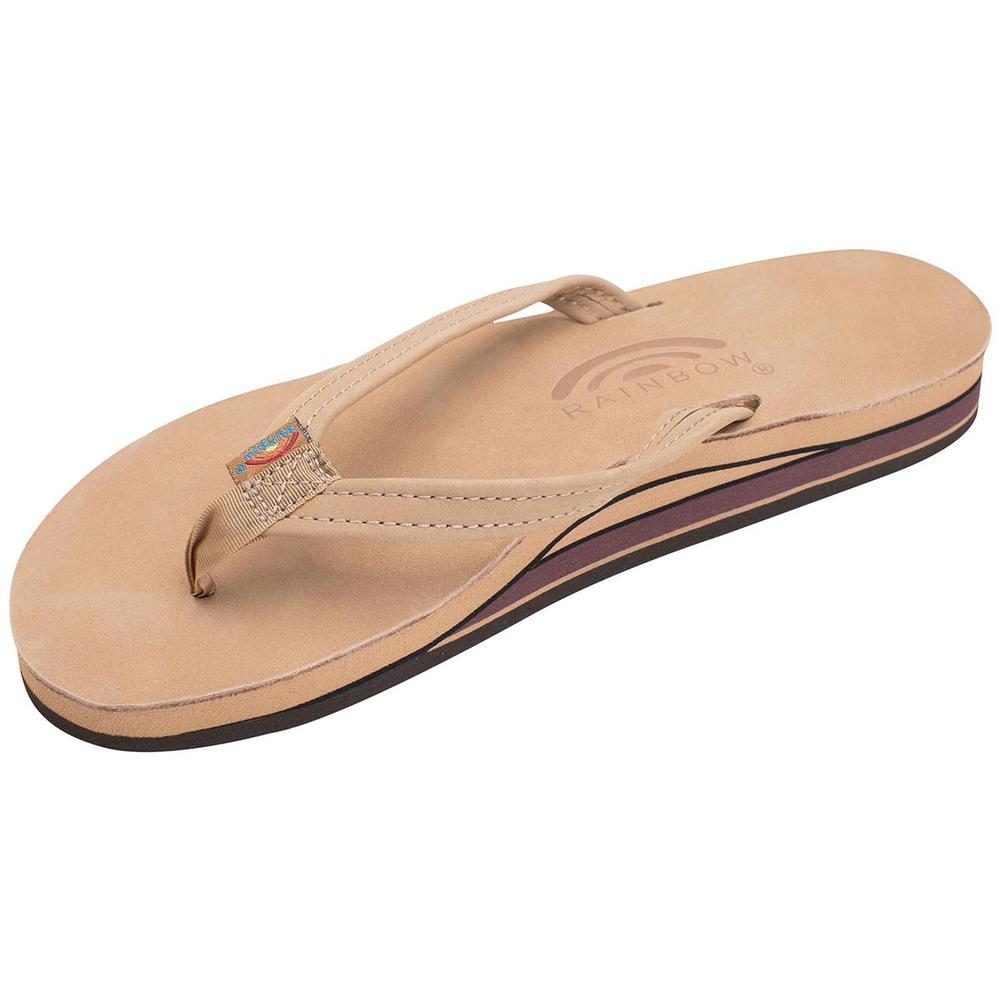 Rainbow Double Layer Arch Support Premier Leather 1ith 1/2in Narrow Strap Sandal  | Sierra