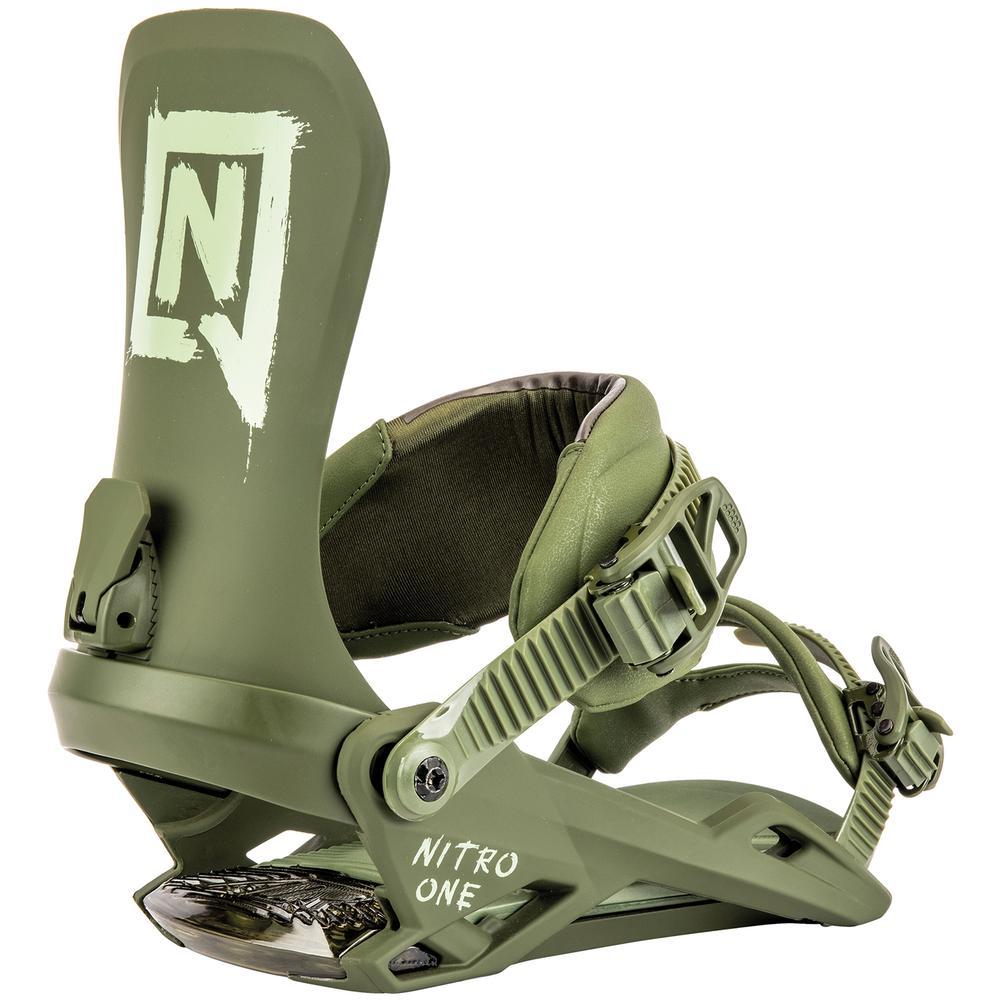 Nitro One Snowboard Binding  | Olive