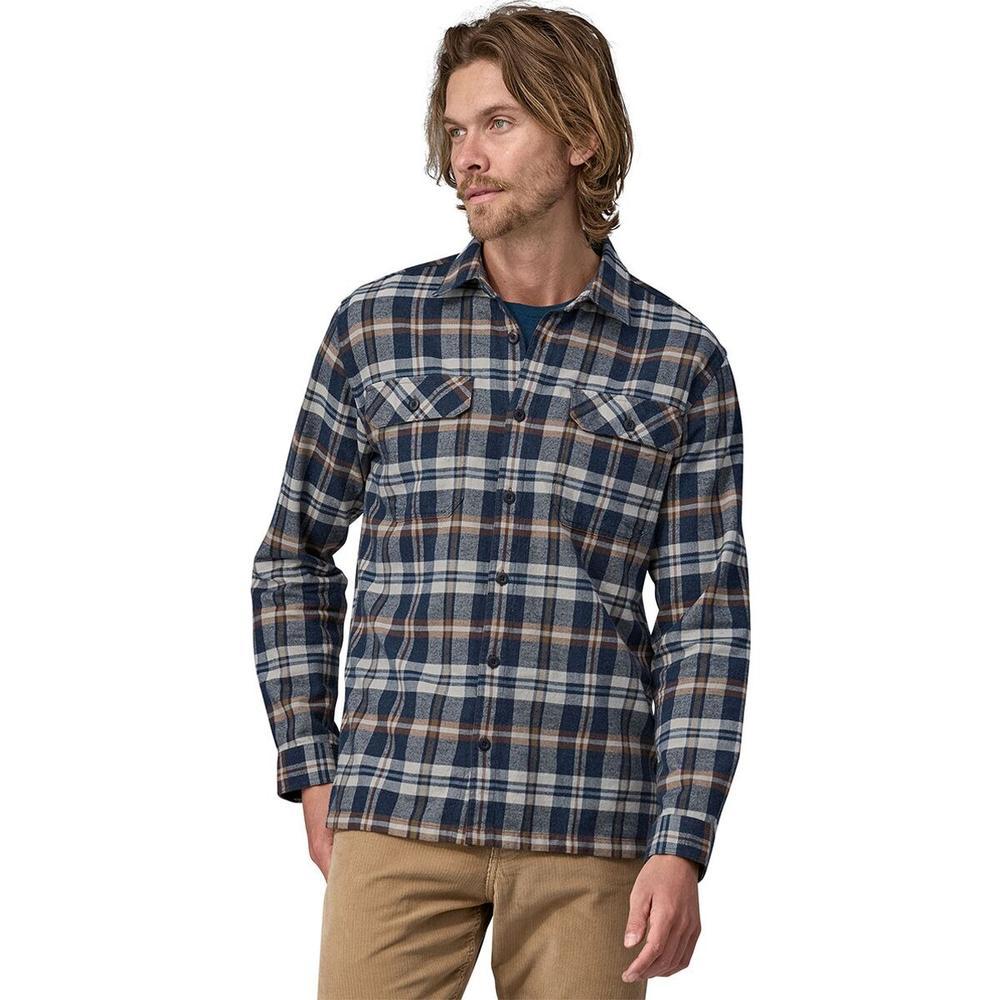 Patagonia Long-Sleeve Organic Cotton Midweight Fjord Flannel Shirt - Men's  | Fields: New Navy
