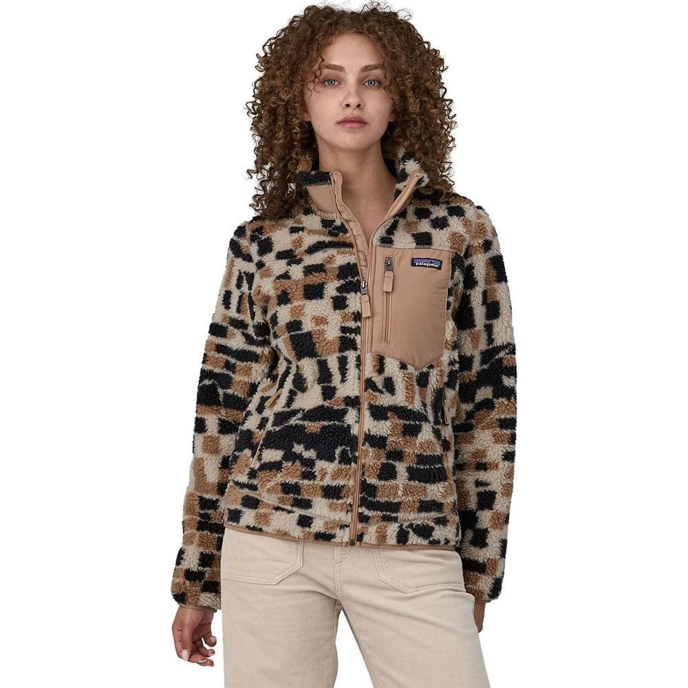 Patagonia Classic Retro-X Fleece Jacket - Women's  | Fitz Roy Patchwork: Natural