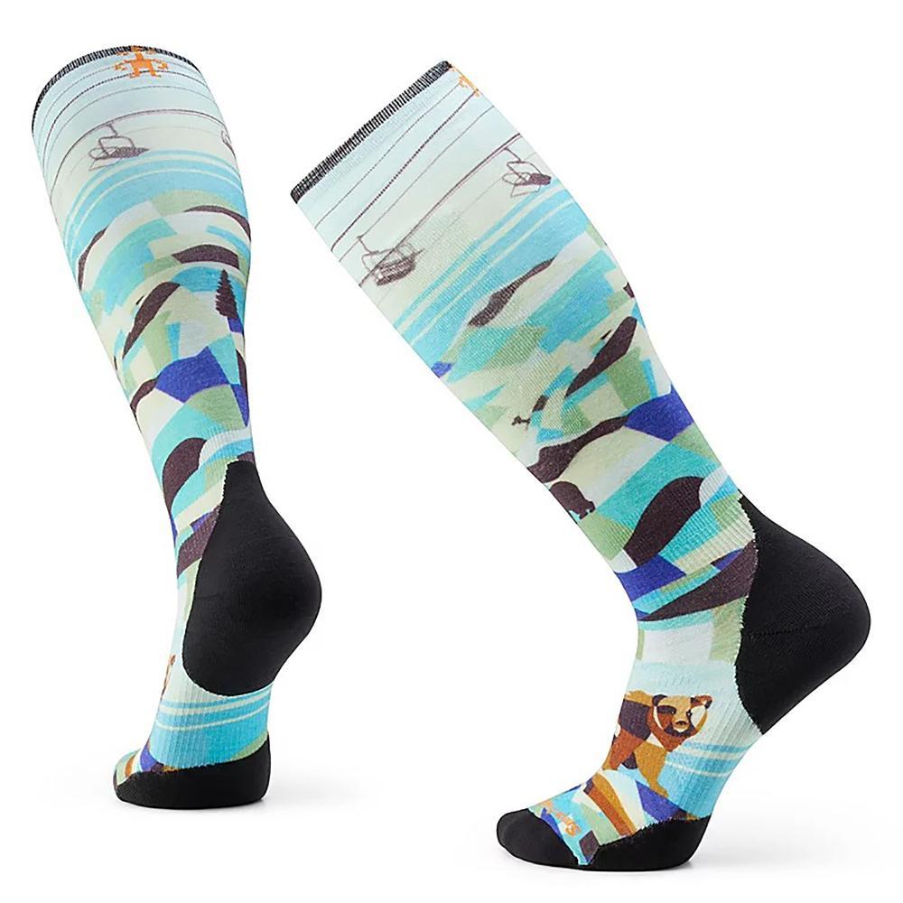 Smartwool Ski Targeted Cushion Bear Country Print OTC Sock  | Capri