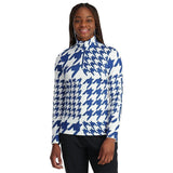 Spyder Houndstooth Half Zip Mid-Layer - Women's  | Electric Blue