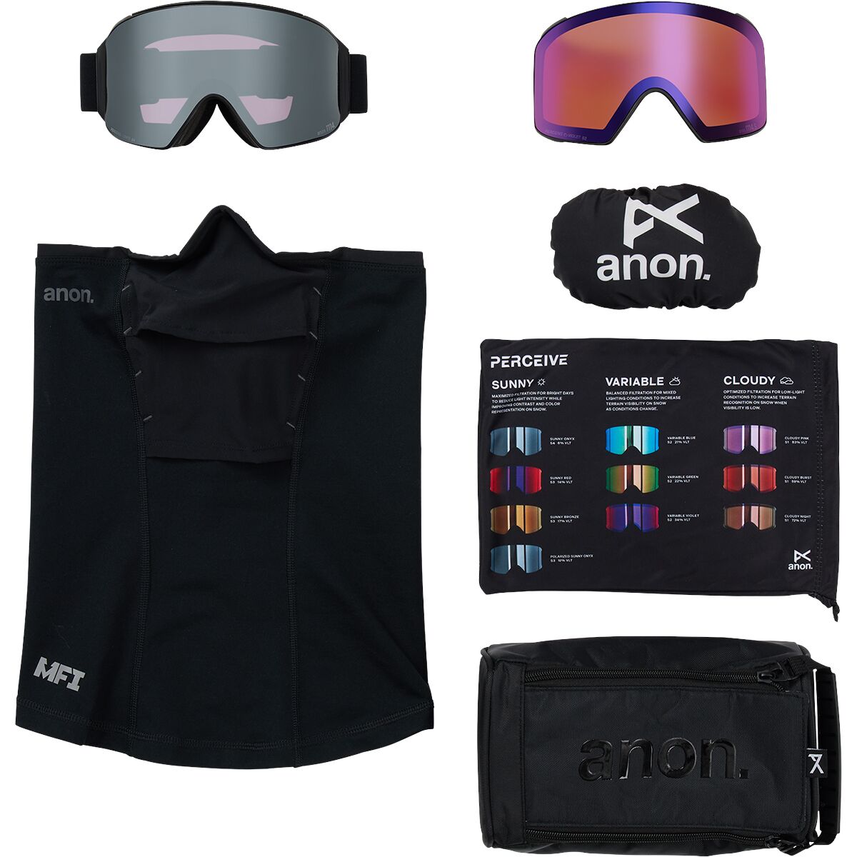 Anon M4S Cylindrical MFI Goggles  | Smoke/ Sunny Onyx