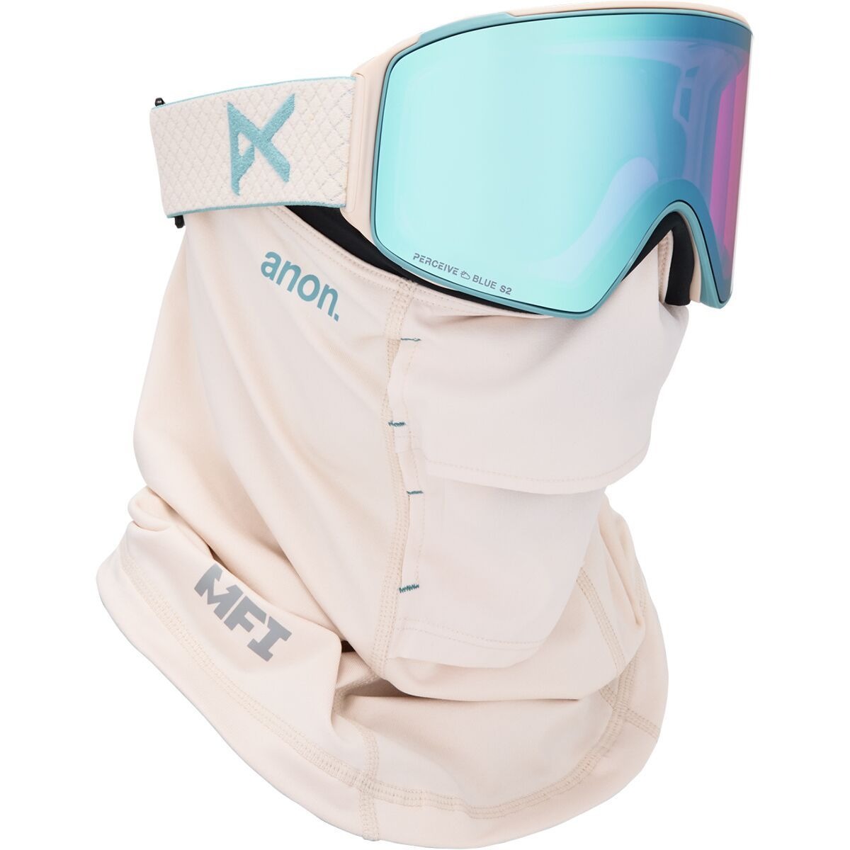 Anon M4S Cylindrical MFI Goggles  | Oat/Perceive Variable Blue