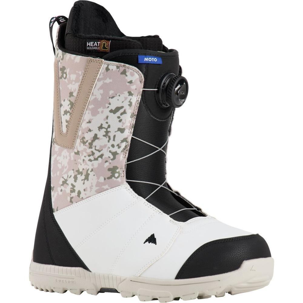 Burton Moto BOA Snowboard Boot - Men's  | Black/White/Snowfall Camo