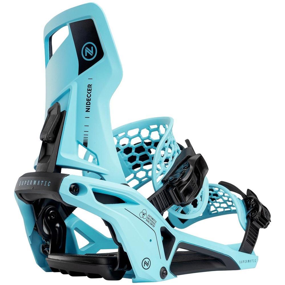 Nidecker Supermatic Step-In Snowboard Binding  | Escape Cyan