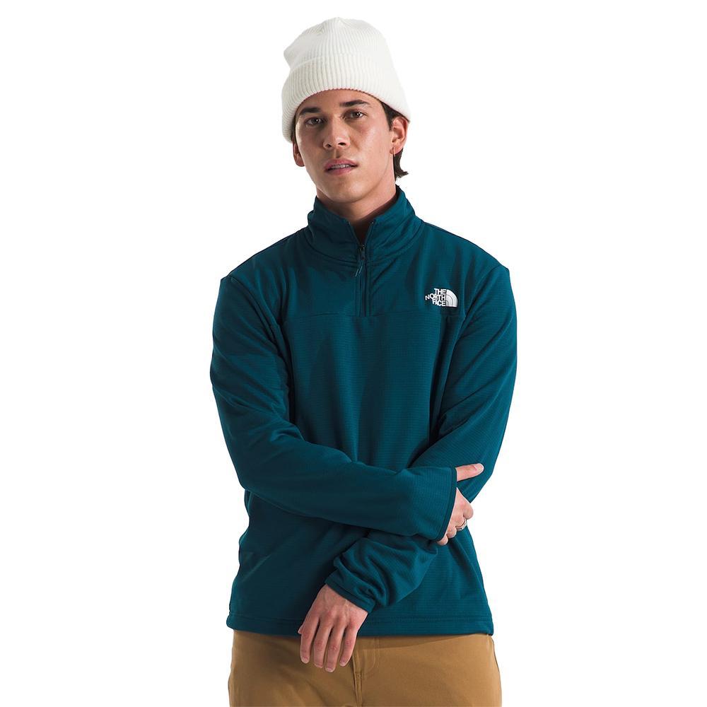 The North Face Cedar Trail Grid 1/4 Zip Fleece - Men's  | Midnight Petrol