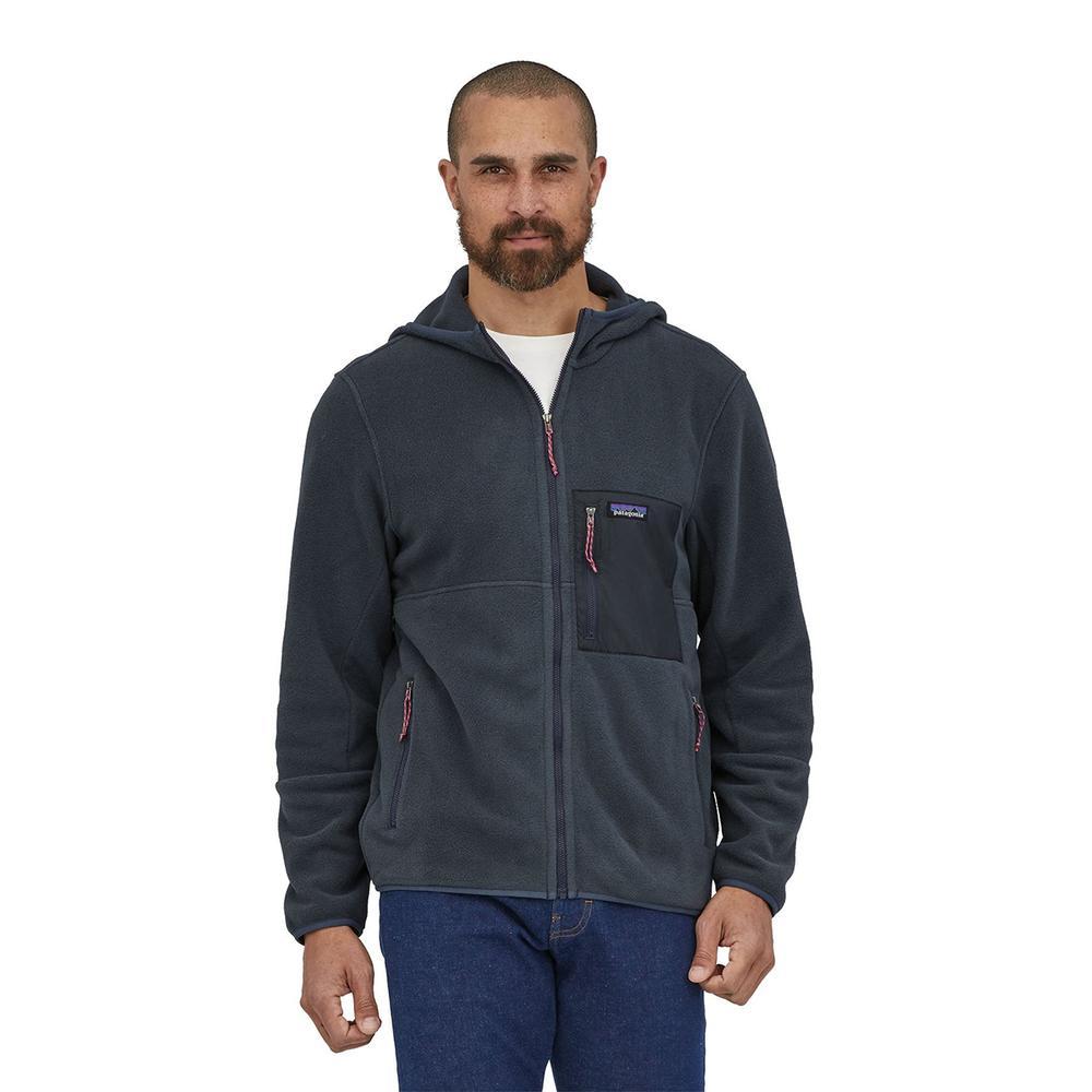 Patagonia Microdini Hooded Fleece Jacket - Men's  | Pitch Blue